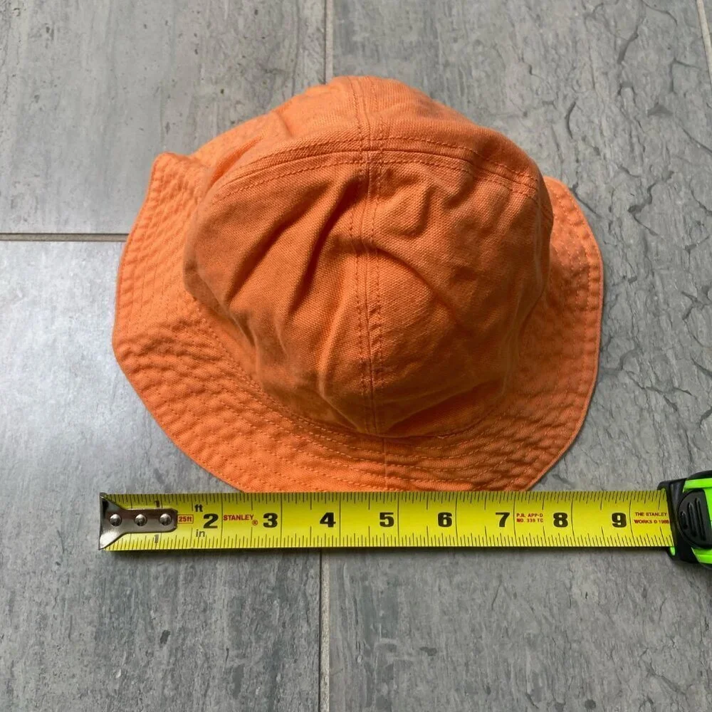 Gymboree Cotton Bucket Sun Hat with Chin Strap – Orange, Size 6–18 Months